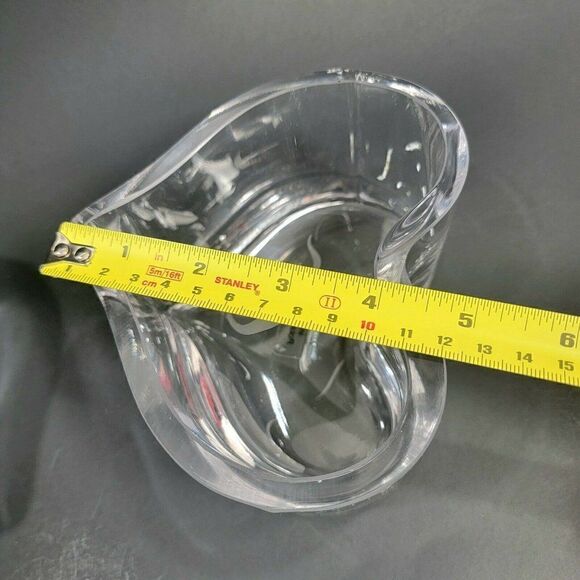 2 Vintage  Heart Shape Glass Candy Valentines Dish - Made in Poland 3" x 5.5" - Picture 11 of 12